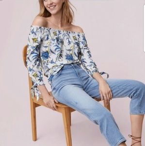 Loft floral off the shoulder top